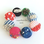 小さな刺繍ヘアゴム8個セット