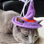 【再販2】猫用 帽子 ハロウィン魔女帽子