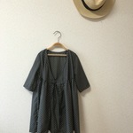 110-120cm★ドットの2wayカシュクールワンピース