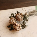 布花　ドライなしろつめ草のブローチ