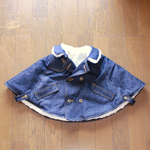 小さなトレンチポンチョ＊デニム
