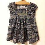 【9/30のみ❄︎オーダー制作】パフ袖のリバティスモッキングチュニック♡ size80-140