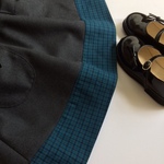 ウールのスカート（グレー×チェック）　100サイズ