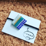 陶器みたいなアオイロ3色ヘアゴム