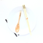 【縦焼】名入れ♡ お箸【22.5cm】木製スプーンのセット