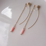 ピンクサンゴのイヤリング／ピアス