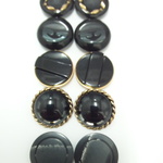 ☆再登場☆ 20～21ｍｍ◇10個入◇　ブラック　ペアアソート秋冬ボタン