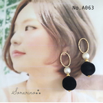 No.A063 きらり✧︎リング × フロッキービーズピアス