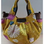 【限定】kororinトートbig　お花マスタード×チョコ