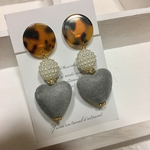 べっ甲×フロッキー♡イヤリング