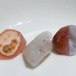 天然石ビーズ　アゲート　タンブル　3個