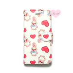 iPhoneXR/iPhoneXS/iPhone X/iPhoneX/iPhone8/iPhone8Plus/iPhone7/iPhoneSE 手帳型ケースハートバニー