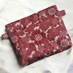 えんじ色の和柄バッグインポケット＆移動ポケット