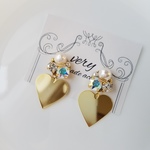 ♡No.190ビジュー×フープピアス（イヤリング）