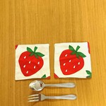 2枚セット♪　大きなイチゴ　de コースター