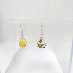 つままれピアス にわとり親子