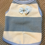 再販❣️水色ボーダーの ワンちゃん服 【Mサイズ】