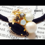 no.01 パール×ビジューヘアゴム