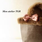  en hiver☆ファーバッグ☆A4サイズ☆mokubaファー☆リボン