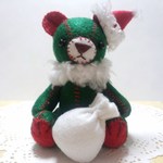 『再販』サンタ・ベア　クリスマスオブカラー　グリーン