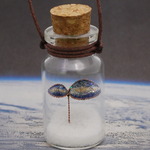 【受注制作】コルク瓶の中の小宇宙の芽・ネックレス
