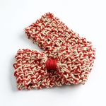 りぼん風コットンヘアバンド＊秋のボルドー