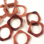 32×34mm  アクリルチャーム　ダークレッド 10個
