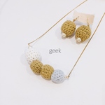 【Accessory-Line】ころころ ゆらゆら　/　ピアス・ネックレスSET　>>在庫限り