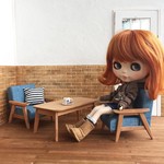 【3点セット】ミニチュア家具3点セット（デニム）