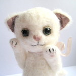 R様ご注文品　手のひらサイズテディ猫（緑の瞳）