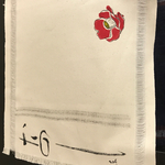 フラワーコットンランチョンマット   椿  2枚セット