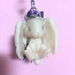 天使兎のキーホルダー(クリスタル)