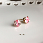 ≪14kgf≫ピンクギブレ スタッドピアス