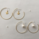再販・送料無料☆ノンホールフープピアス