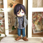 オビツ11サイズお洋服＊チェックシャツ×パーカー3点セット