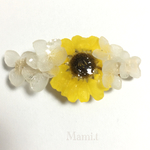 《Mami.t》ひまわりと紫陽花 のバレッタ