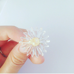 clear flower リング