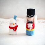 クルミ割り人形とスノーマン ミニチュアボトルドール  X'mas