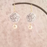 正絹の組紐のピアス
