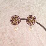 正絹の組紐のピアス