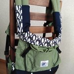 おとぼけペンギン柄　エルゴ抱っこ紐カバー３点セット　収納カバー　よだれカバー　首周りカバー