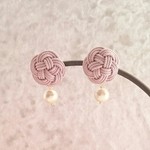 正絹の組紐のピアス