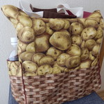 大判　トートバッグ　収穫！　野菜　かごバッグ　＊じゃがいも＊