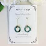 ジルコニアとキラキラフープのピアス/2Way