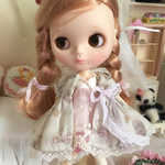 リボン柄ピンクワンピースセット