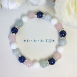 【青の聖石】ラピスラズリの優しい色の天然石ブレスレット