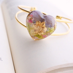 ぷっくりプクプクハートflowerバングル