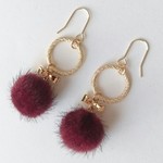 K16GP♡﻿秋冬♡﻿ピアス♡﻿ダークレッド