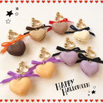 ハロウィンカラー♡ハートマカロンイヤリング/ピアス両耳