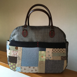 *秋色パッチ*ボストンバッグ